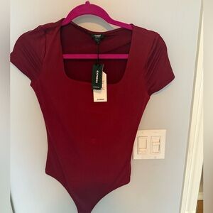 Express Women's Red Bodysuit NWT